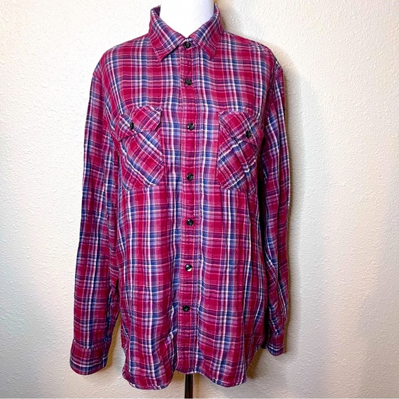 Converse Other - Converse One Star Men’s Plaid Long Sleeve Collar Button Down Shirt